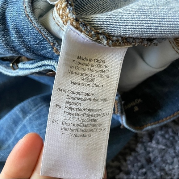 J Crew Toothpick Jeans 8” Rise Let Down Hem size 25 - Picture 8 of 9